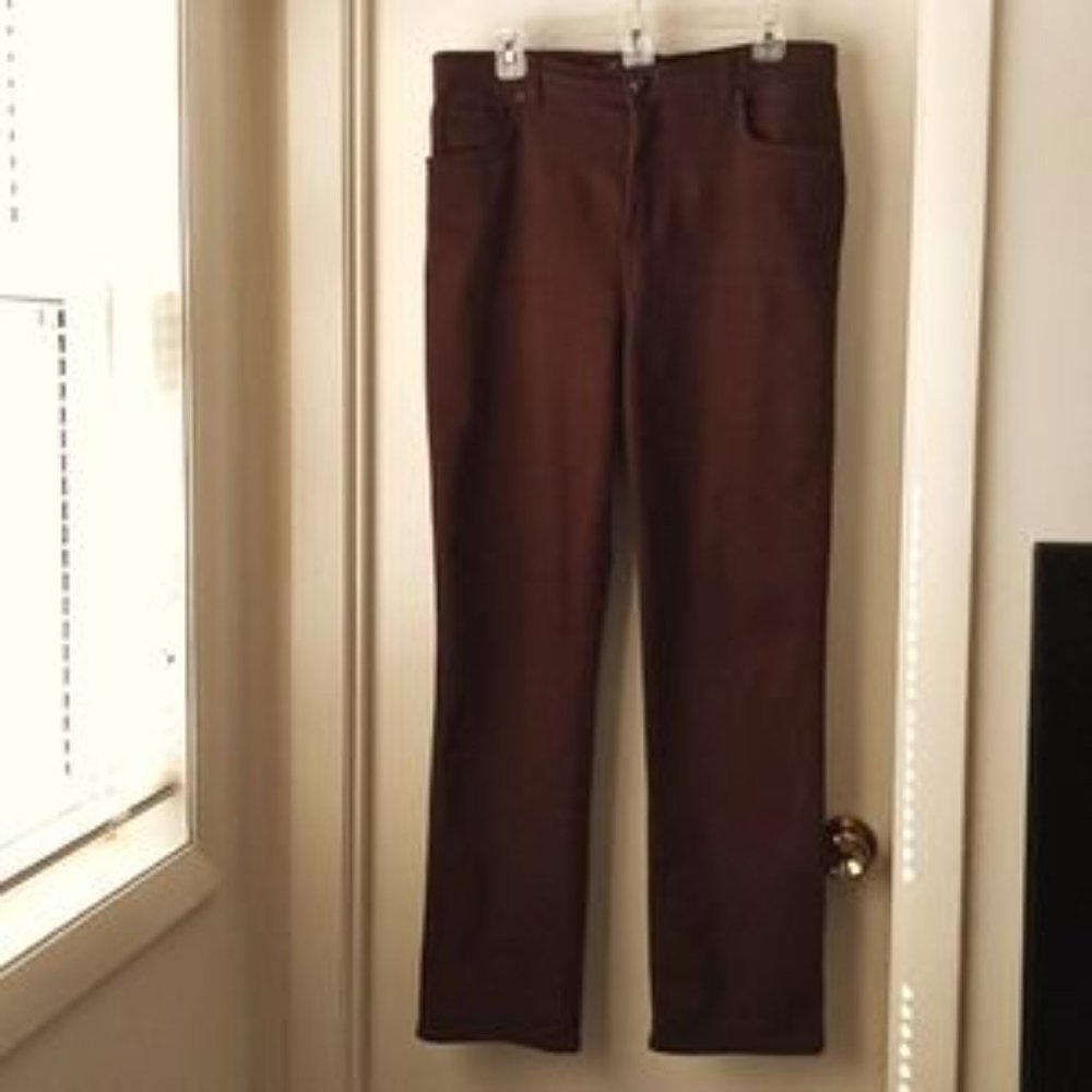 Gloria Vanderbilt Women's Straight Leg  High Rise Jeans - Size (12) - Brown - Picture 6 of 6